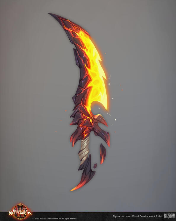 World of Warcraft - 10.1 - Molten Primal Fang 1H Sword (Concept)