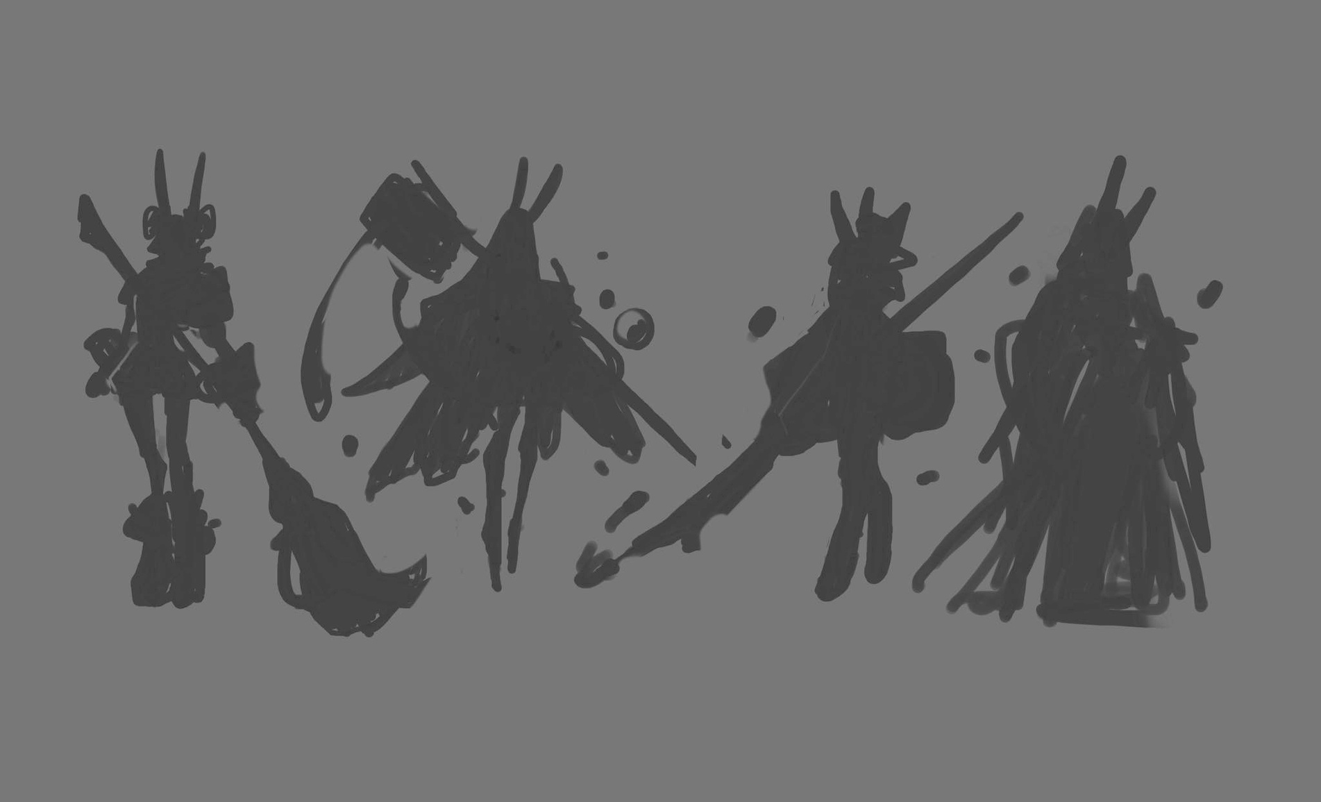 Bunny Mage silhouettes