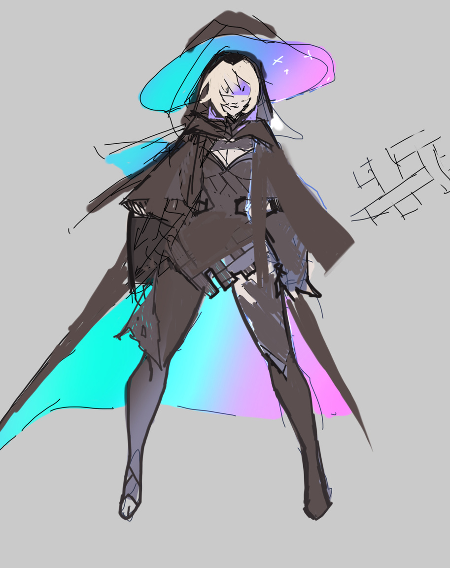 Unnamed Witch OC Sketch