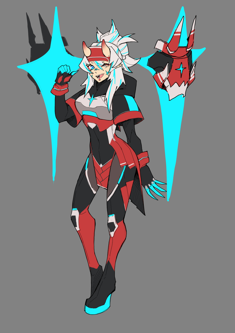 Omega Strikers Fan Art - OC Shiki as a Striker