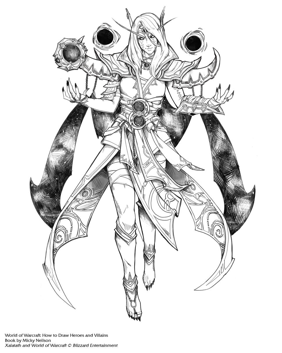 Xalatath Illustration for World of Warcraft: How to Draw Heroes and Villains