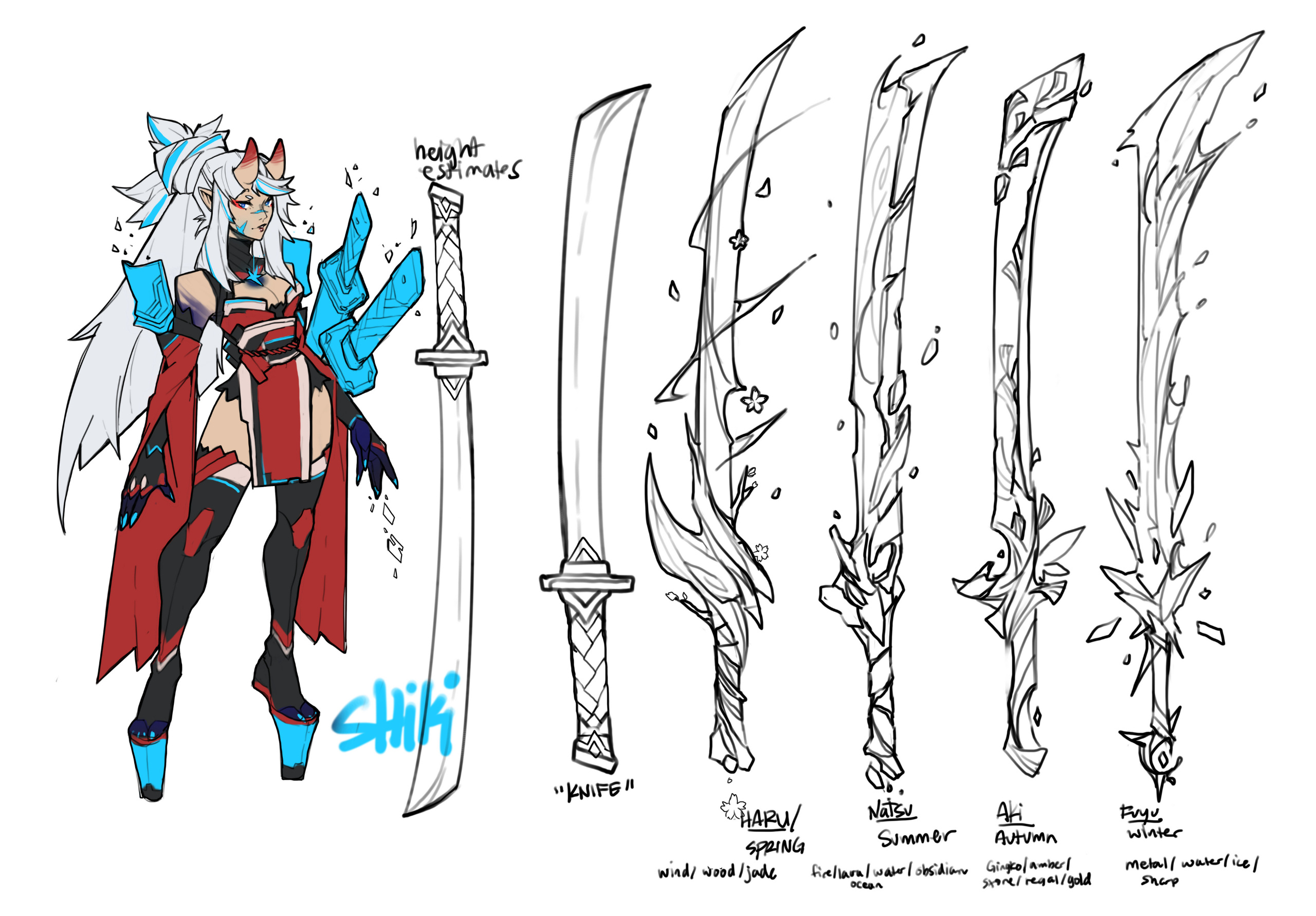 Shiki and her swords