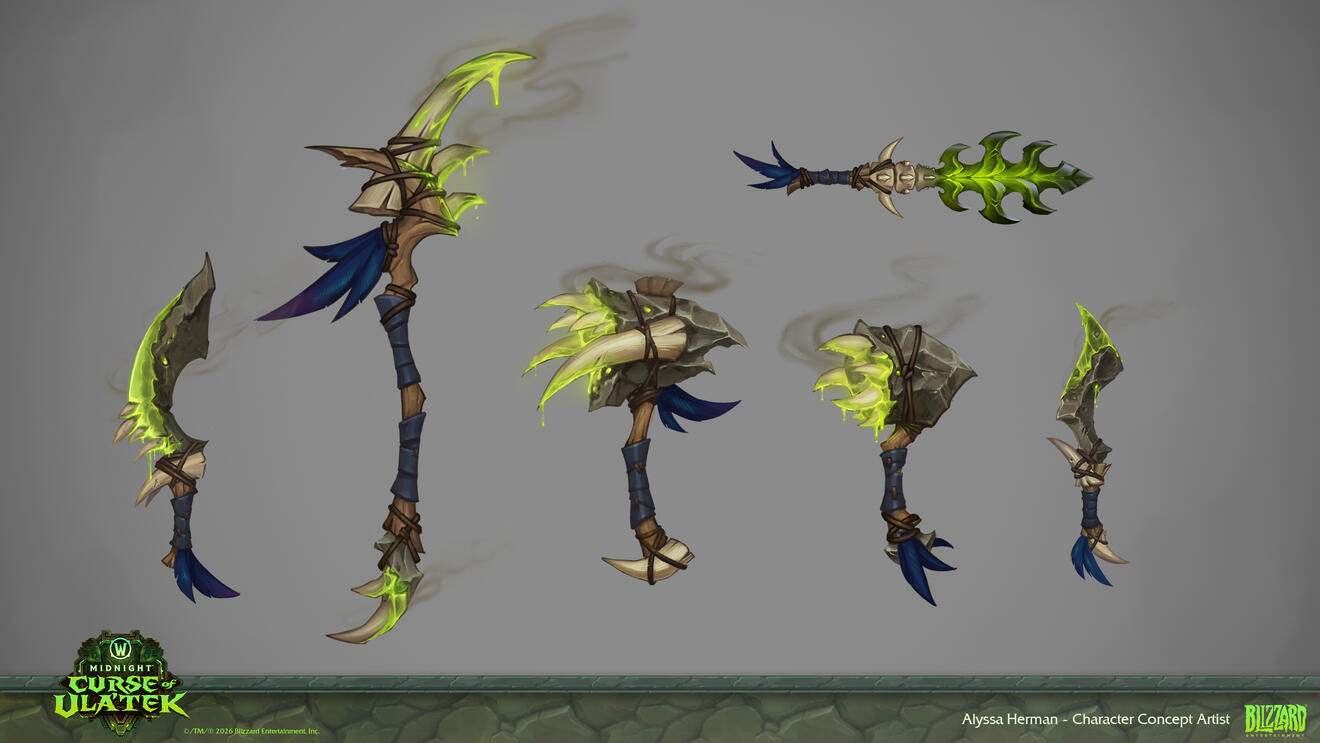 World of Warcraft - 12.1 - Curse of Ula'Tek - Raid Weapons