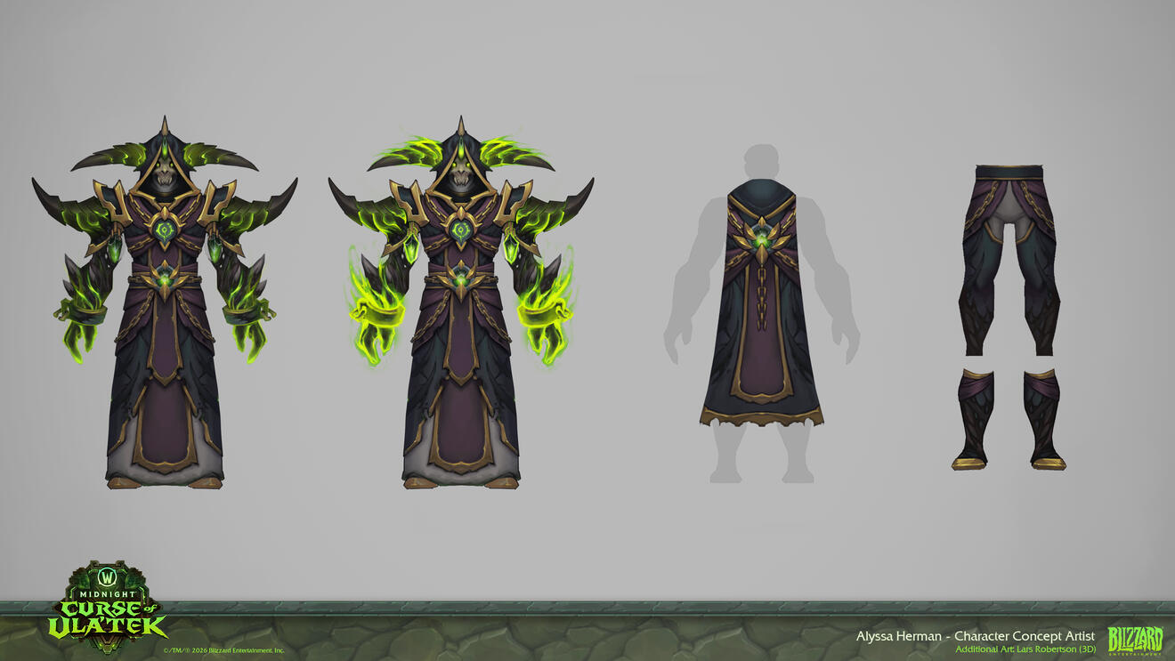 World of Warcraft - 12.1 - Curse of Ula'Tek - Warlock Raid Set